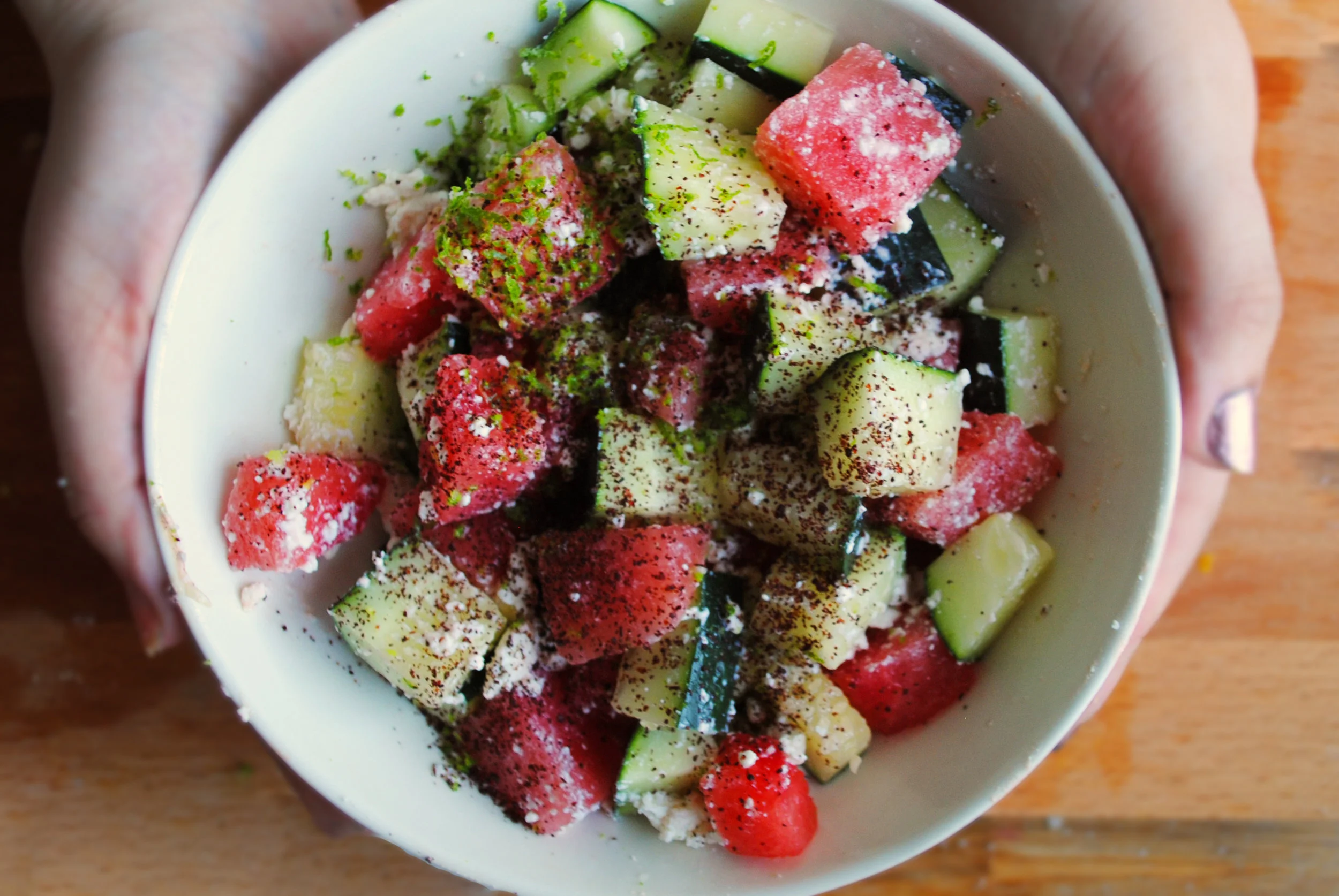 Cucumber Watermelon Feta Salad