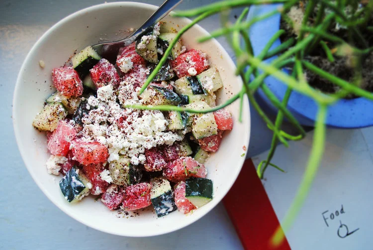 CUCUMBER WATERMELON FETA SALAD