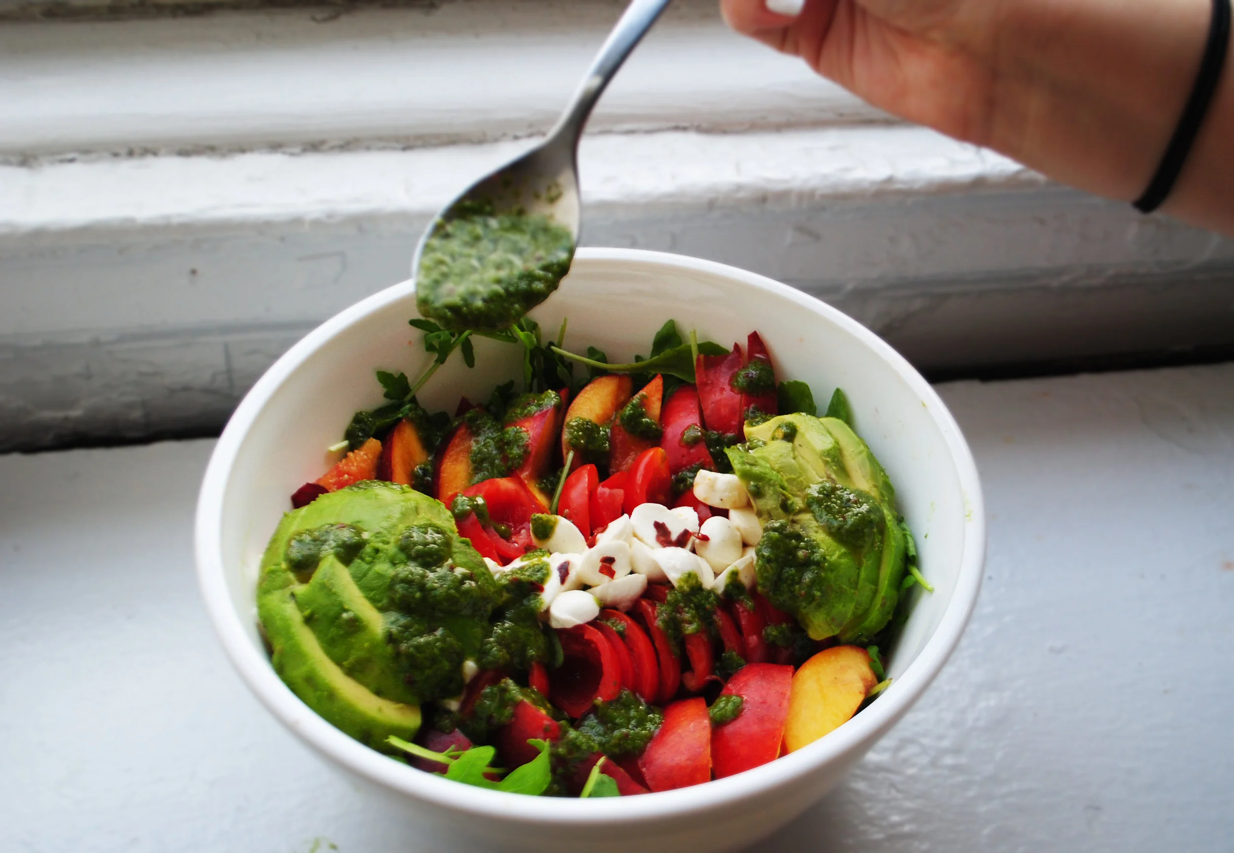 SUMMER SALAD + BASIL VINAIGRETTE