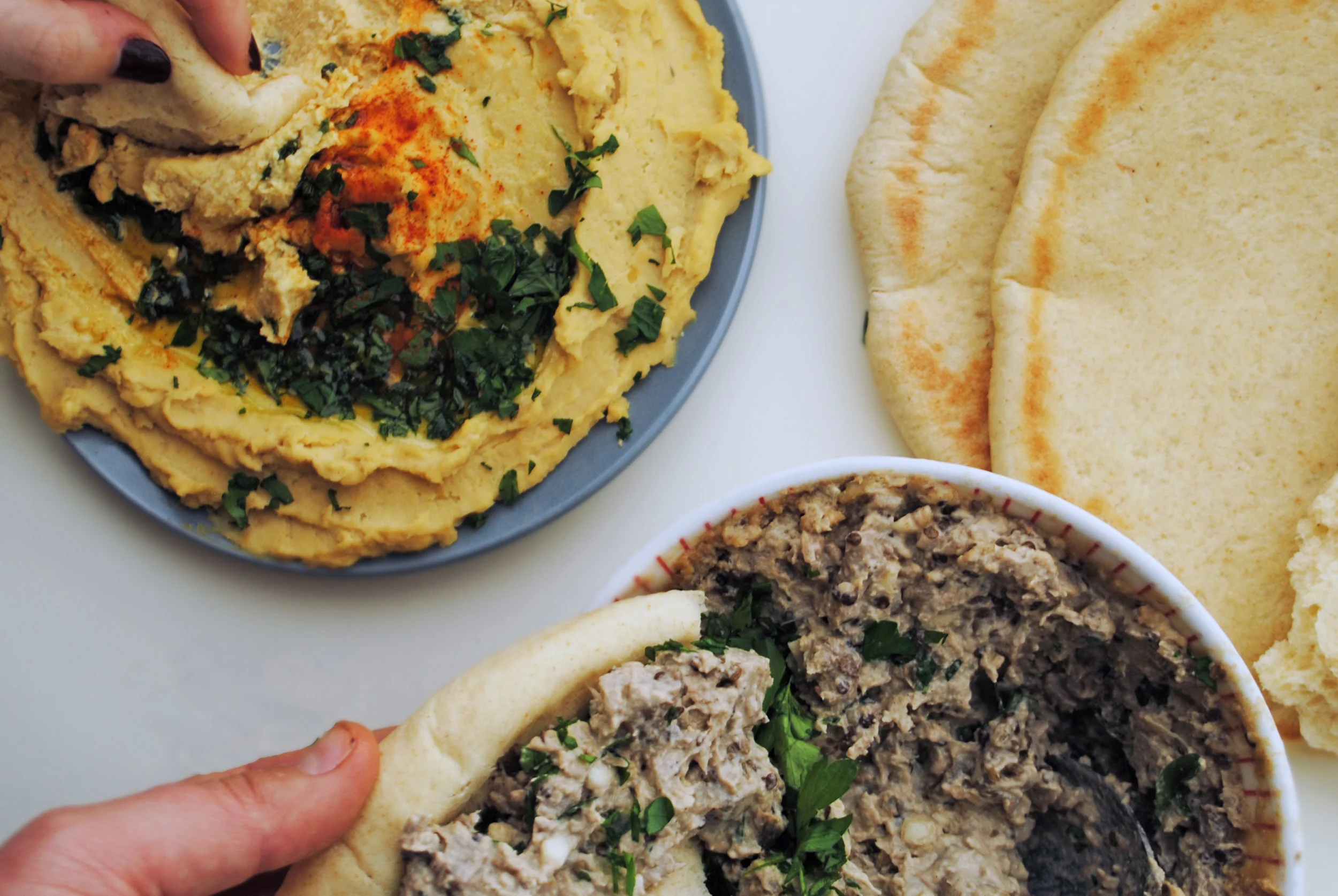 ISRAELI HUMMUS + BABA GHANOUSH