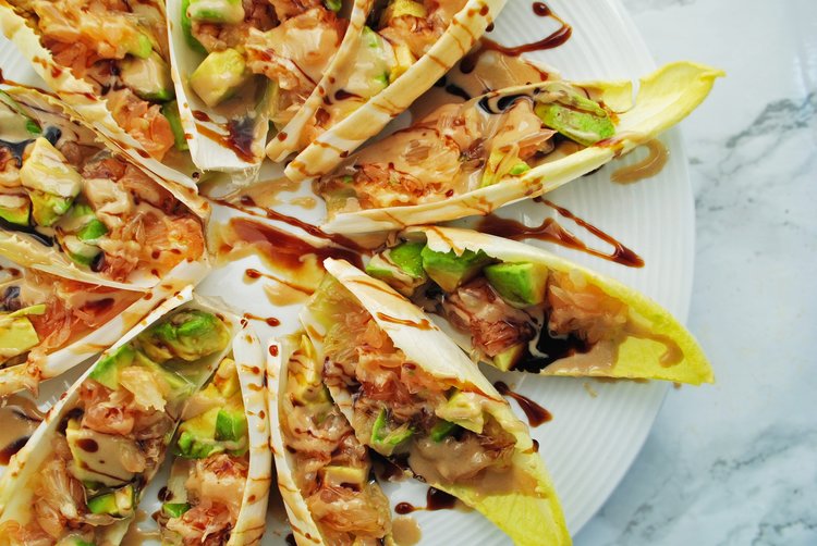 Grapefruit Avocado Endive Cups