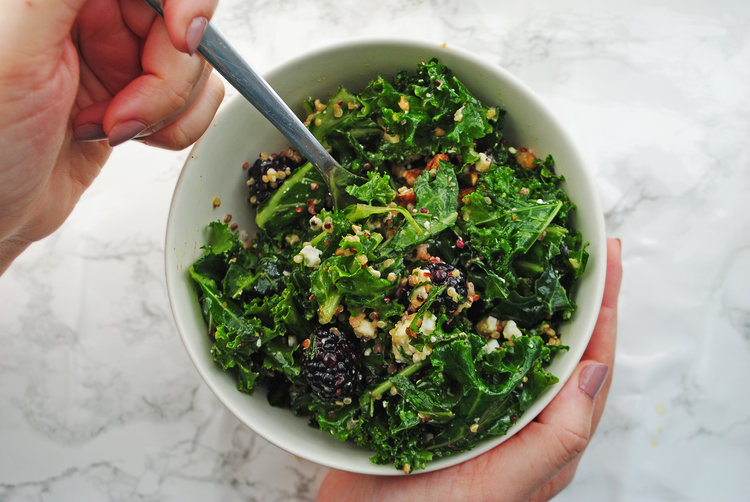 Blackberry Quinoa Salad with Lemon Mint Vinaigrette