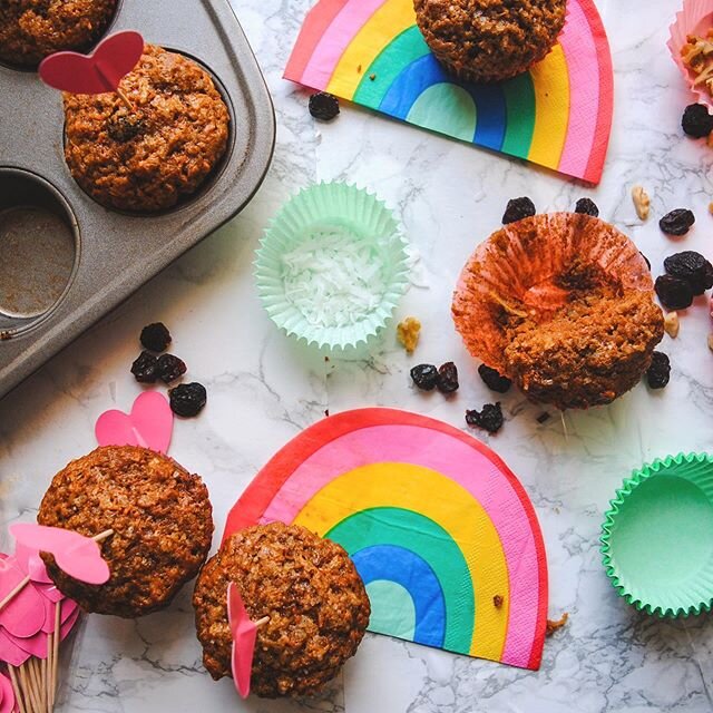 whether your friday night #valentinesday plans turn into saturday morning plans, or your screwing the patriarchy and gathering friends for brunch, these morning glory muffins will make your morning, well, glorious 😉&hearts;️