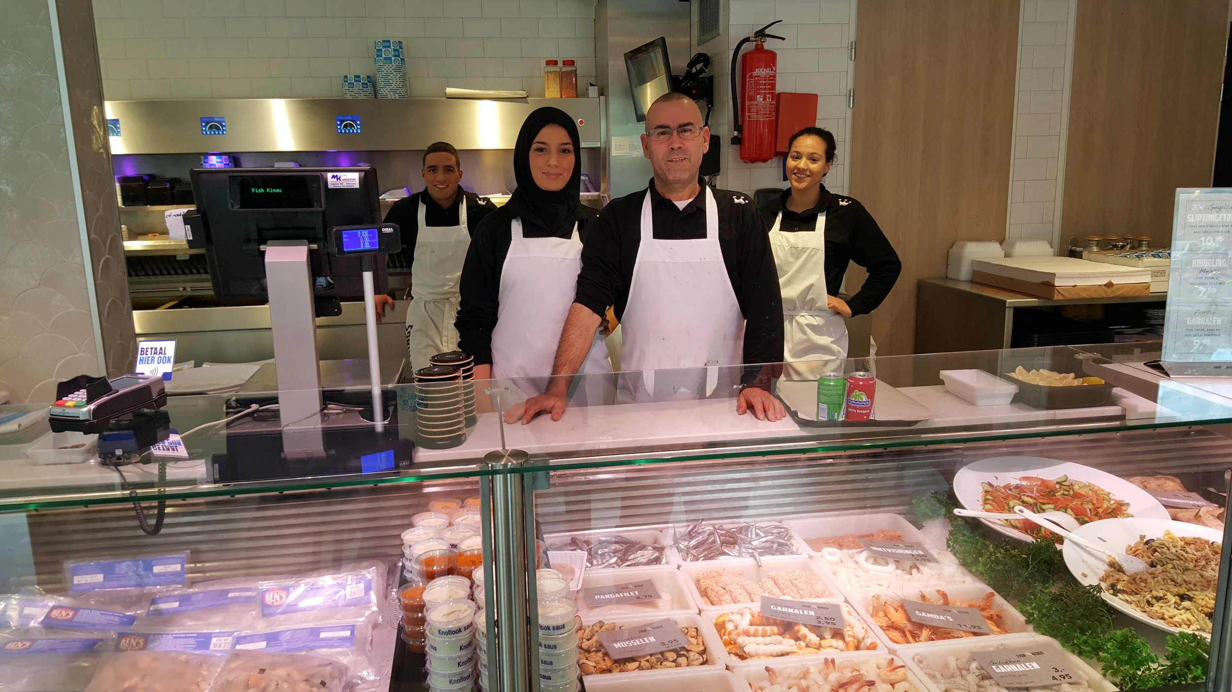 Ben and his team, ready to serve you Raw Herring! 