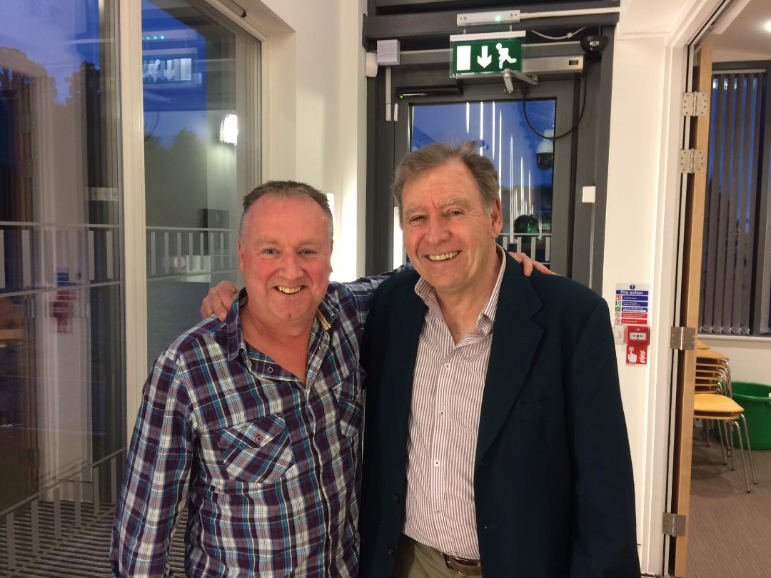 Martin all chuffed with Derek Lord. 