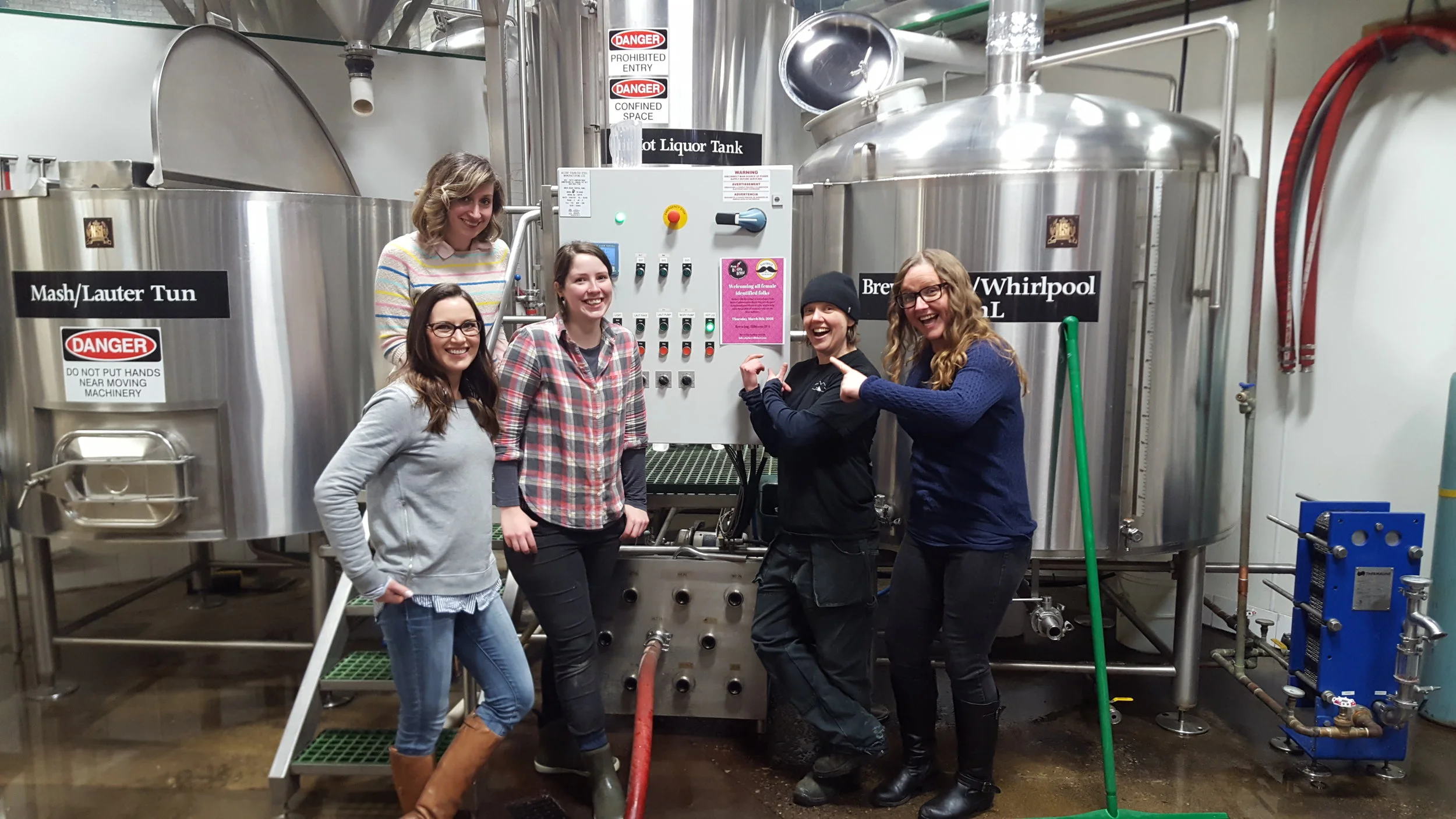 The team of Barkerville Brewing poised for a very special event on International Women's Day