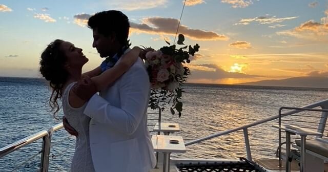 I DO! 💥⁠
Dreamy seascape, Solid vows, Epic sunset, Romance and Jubilee shared with an intimate group of family and friends... ⁠
#puremagic #dreamwedding ⁠
.⁠
.⁠
.⁠
.⁠
#trilogywedding #Justmauid #weddingatsea	#destinationwedding #boatwedding #wedding