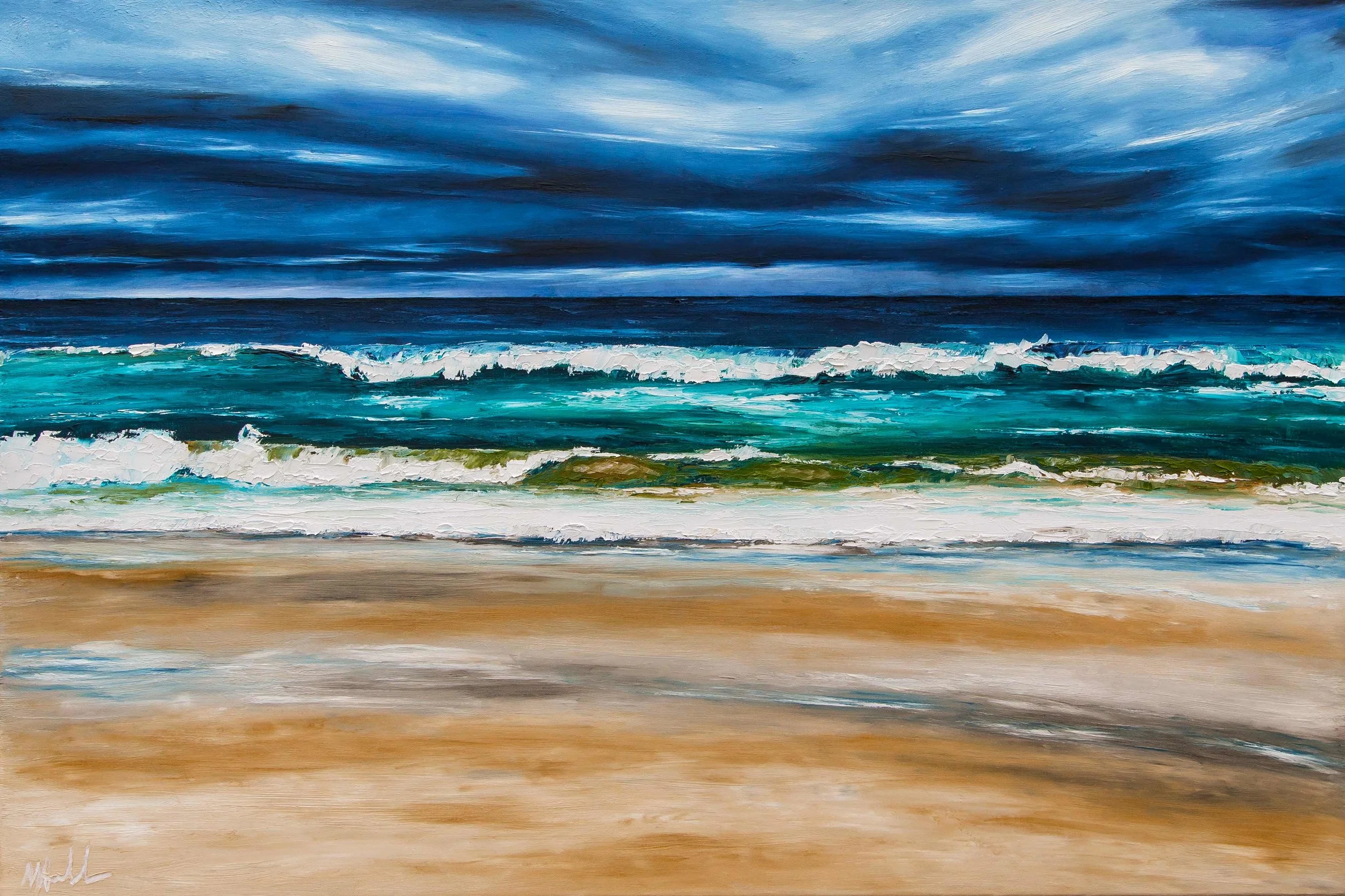 DANCE OF THE TIDE Bruny Island, Tasmania Oil on canvas, 2017 Original painting and prints available