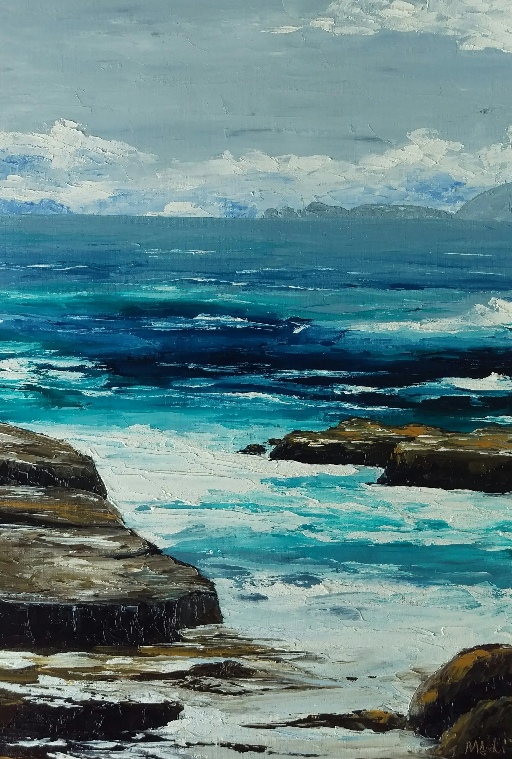 SOUTH Eaglehawk Neck, Tasmania Oil on canvas sheet, 2016 SOLD