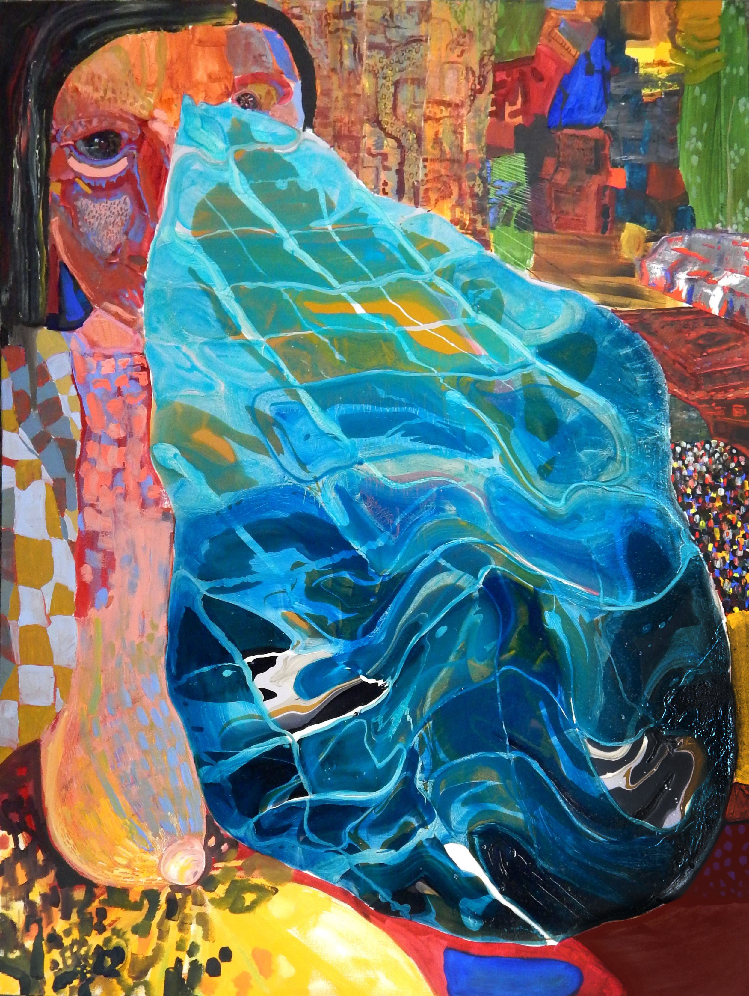 Object Little a oil and acrylic on canvas, 48” x 72”