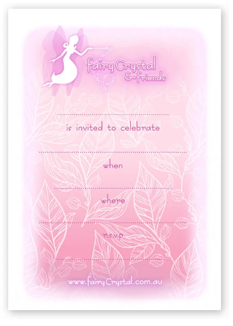 Click to open and print this Fairy themed invitation!