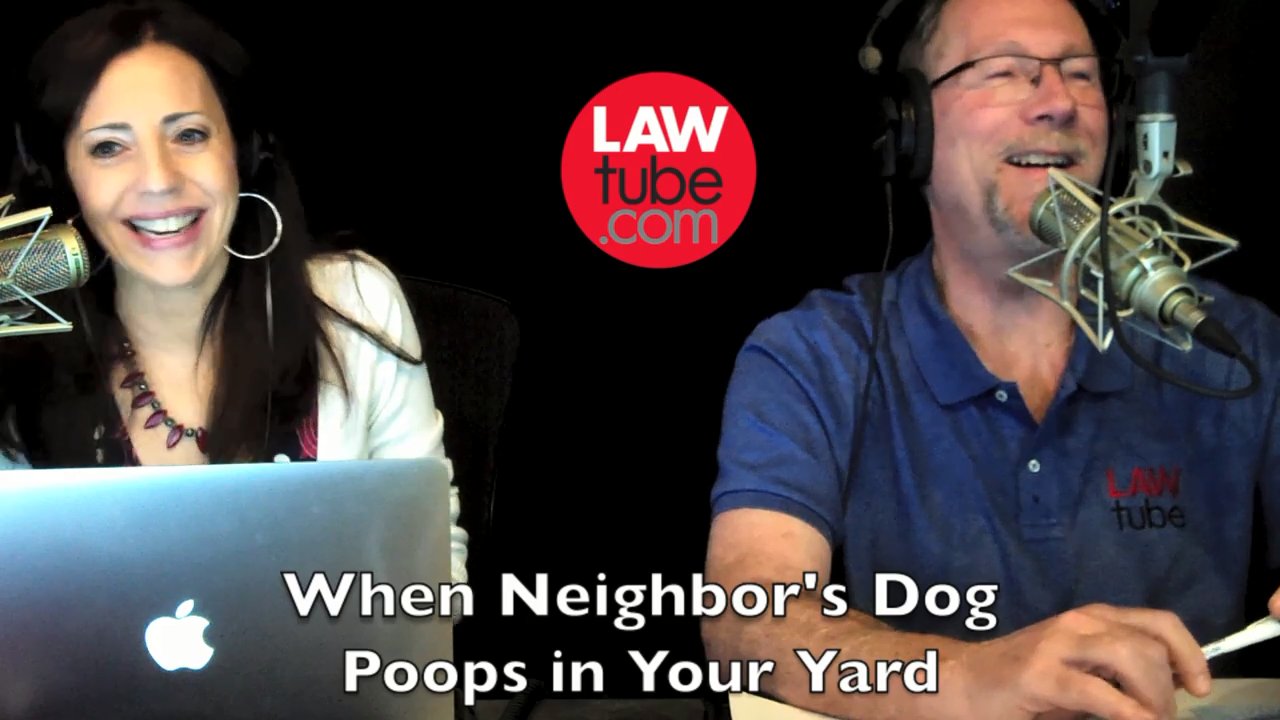 Neighbor's dog poops on your yard