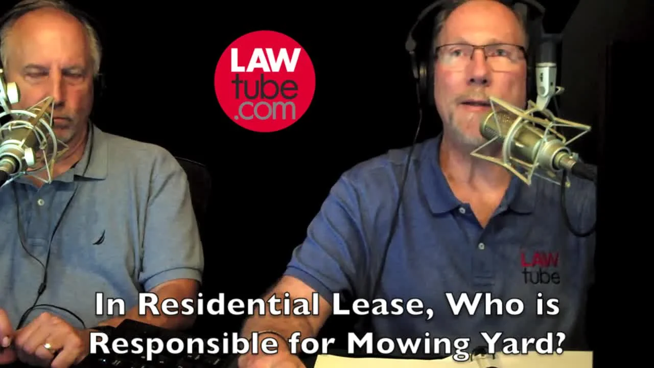 In residential lease who is responsible for mowing lawn?
