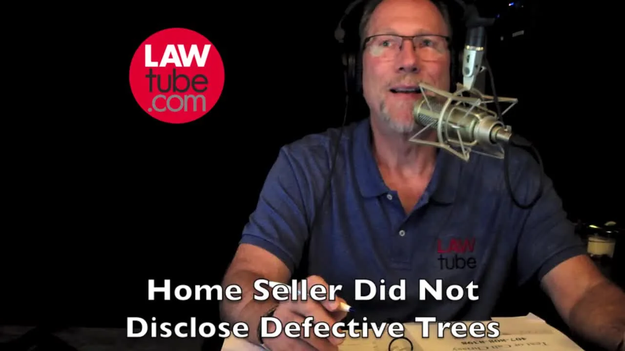 Home seller did not disclose defective trees
