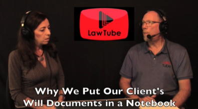 Why we put our will and trust documents in a notebook