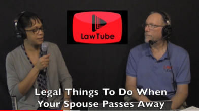 Legal things to do if your spouse passes away