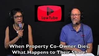 When a co owner of property dies, what happens to his or her share of the real estate?