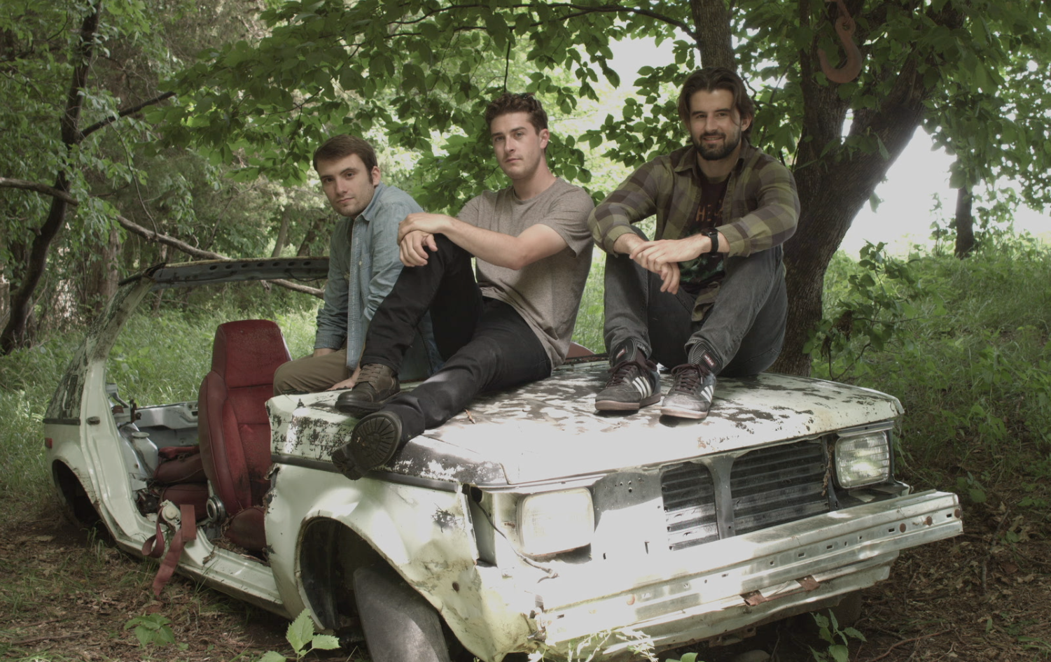 Behind the scenes photo of Robert Siegrist, George Doll and Andy Donaldson