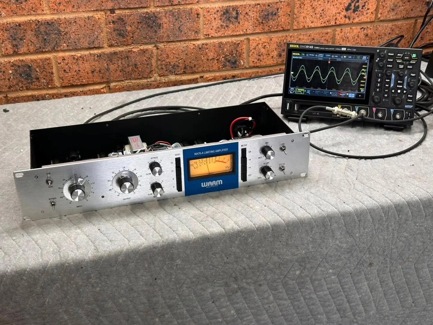 Soak testing following repair. This nice Warm Audio unit fixed up and ready for action again 
.
.
.
.
.
#warmaudio #1176 #compressor