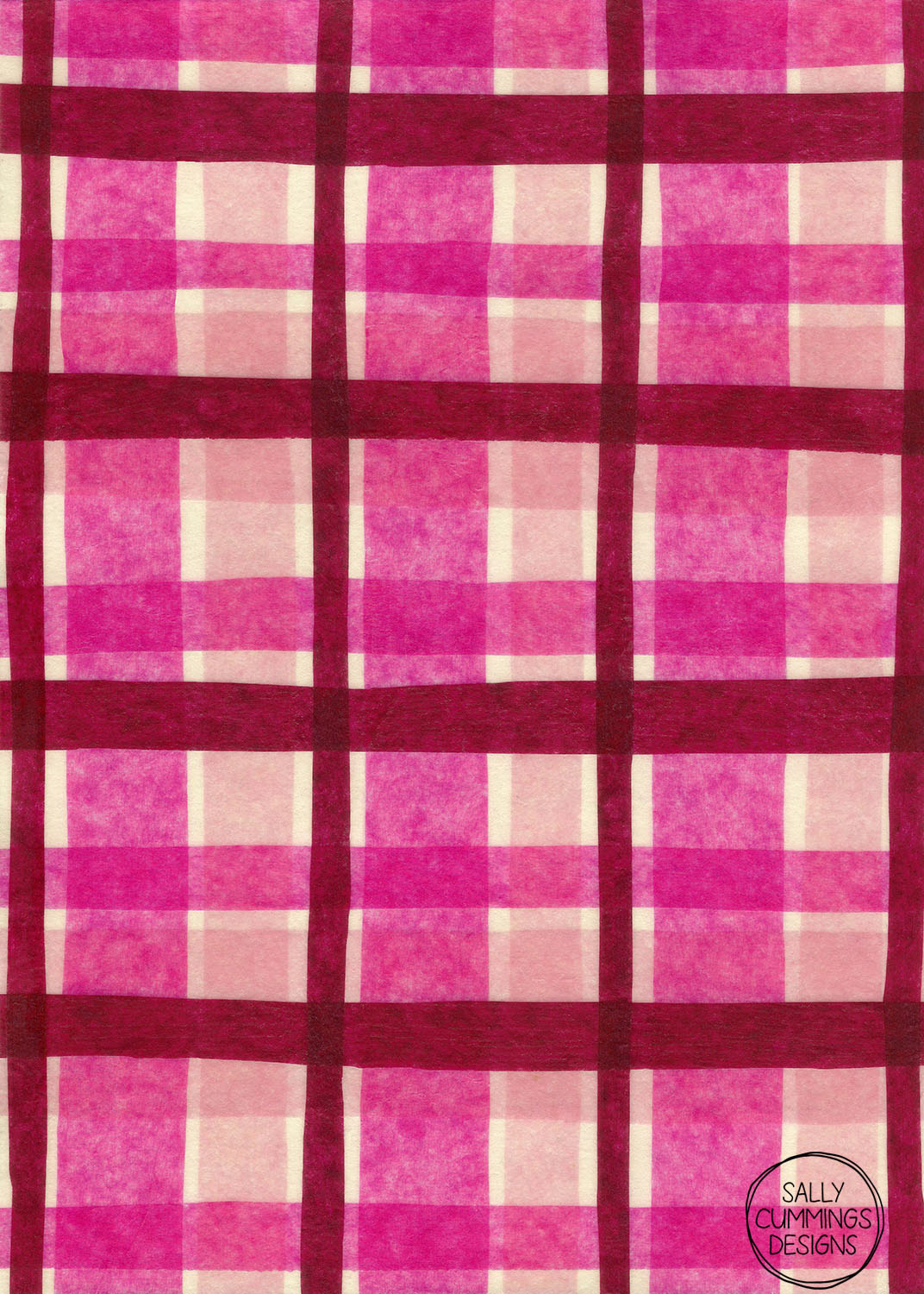 Sally Cummings Designs - Tissue Paper Plaid (Pink)