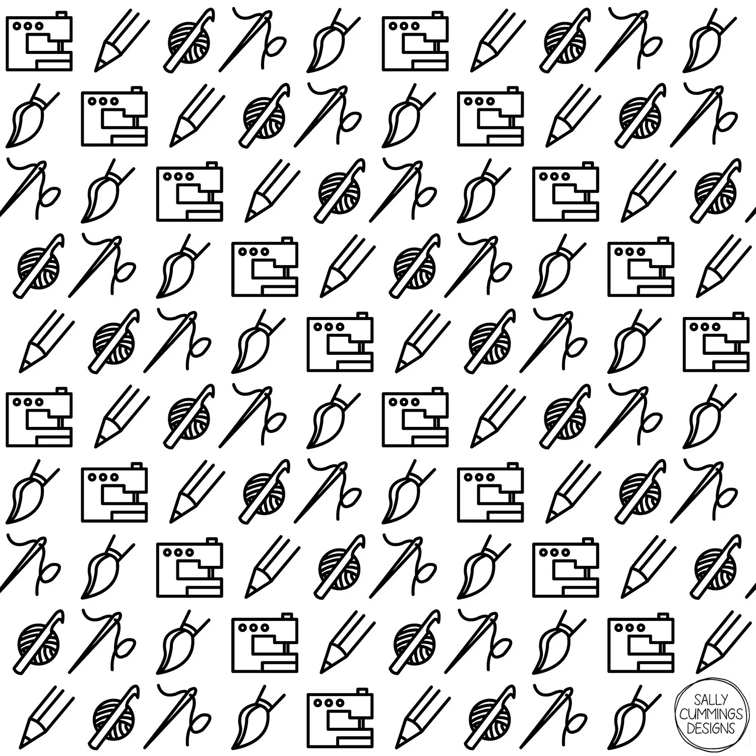 Sally Cummings Designs - Crafty Icons Pattern