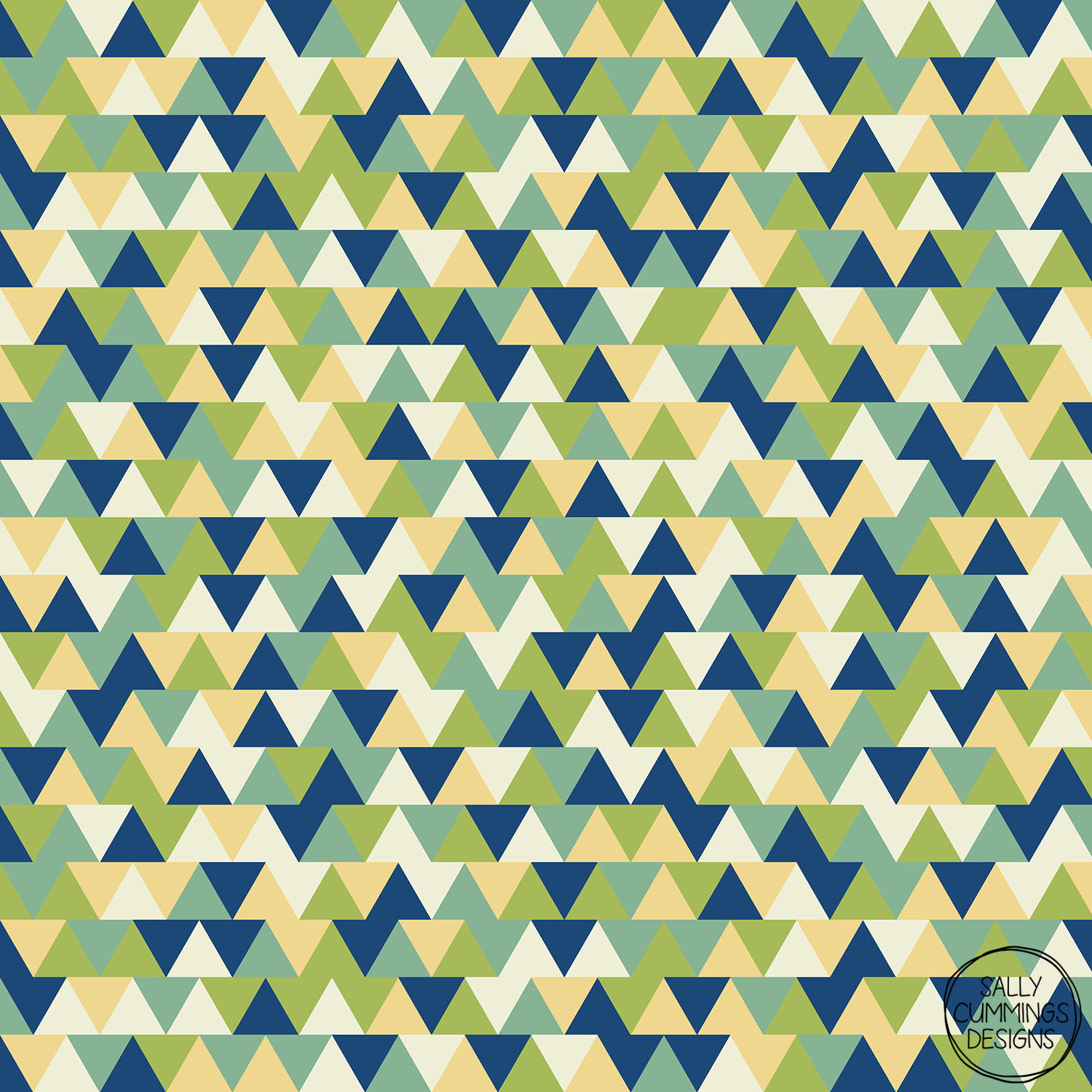 Sally Cummings Designs - Rockpool Triangles Pattern