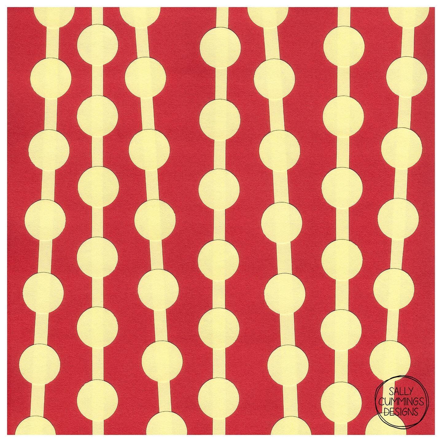 Bead Curtain Collage, created from coloured construction paper cut into lines and circles to create a piece that resembles a retro bead curtain 😊

#sallycummingsdesigns #society6 #redbubble #patterndesign #surfacedesign #collage