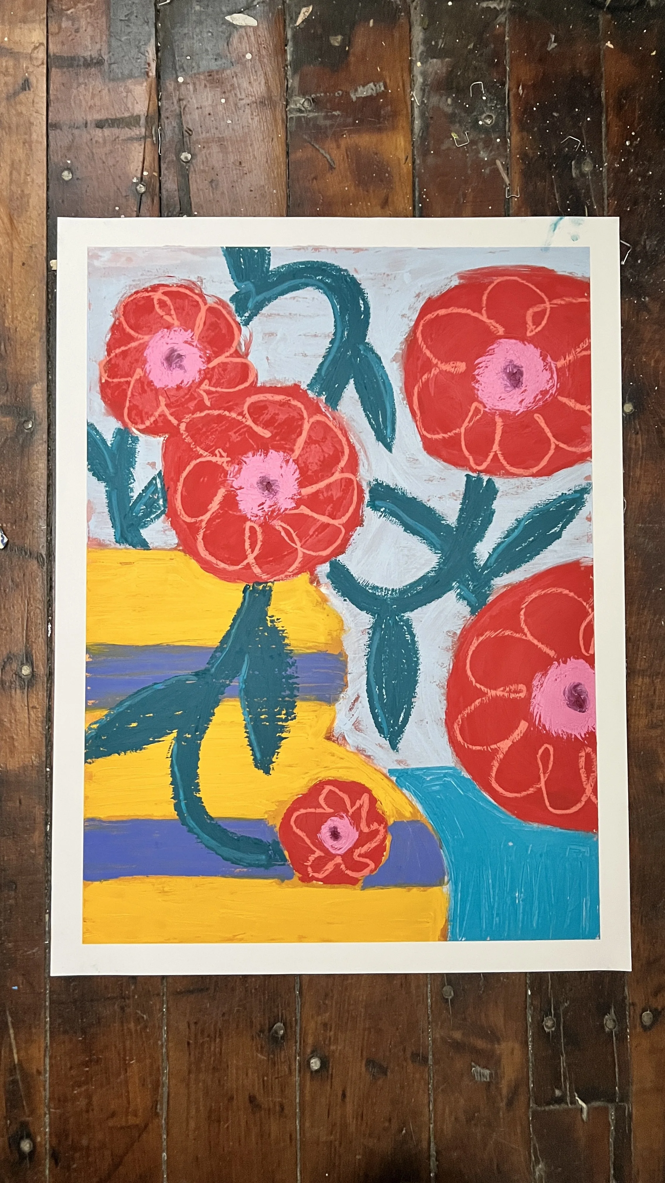 Roses and vase