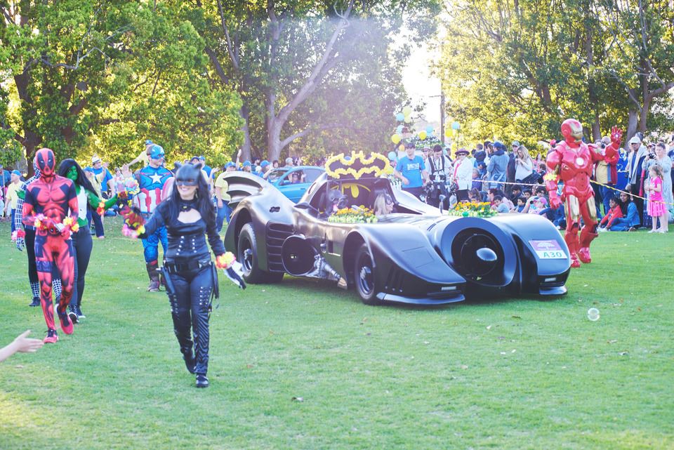 Batmobile debut at the Toowoomba Carnival of flowers 2016