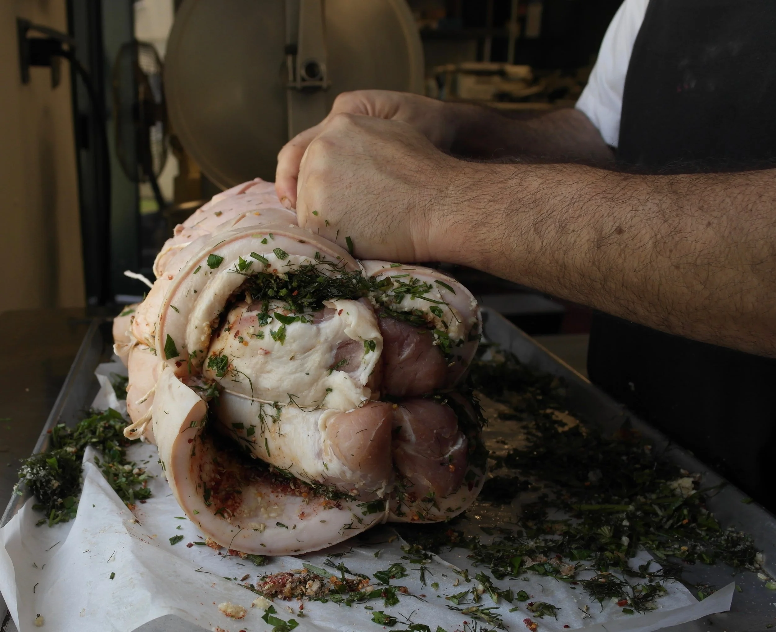 Wrapping up Porchetta