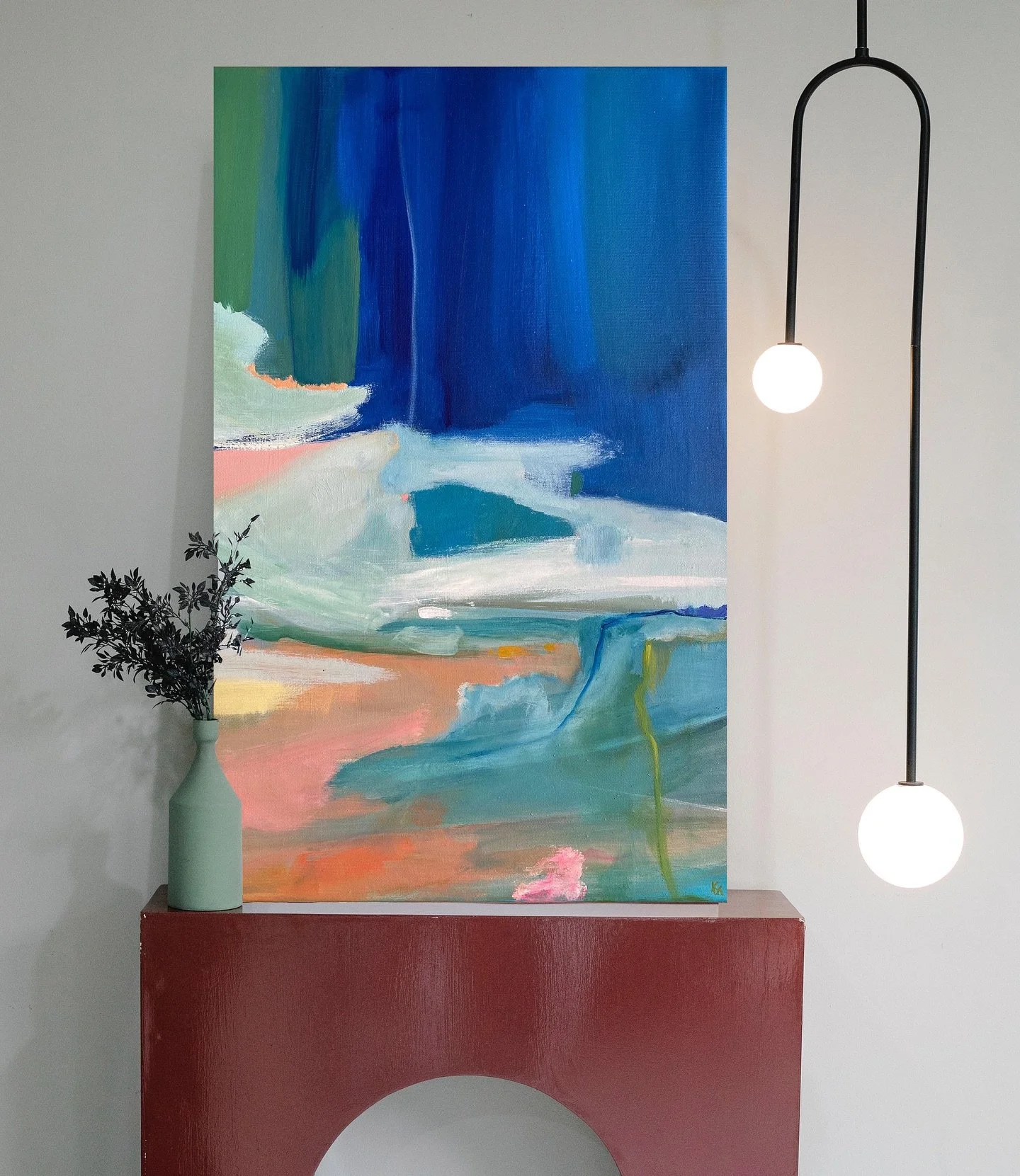 And so it falls, no matter the time of day or night, if we have hope or are plagued with fright. 
It will fall today. 
It will fall tomorrow. 
It will remind us of the reassuring murmur that is life. 
A paean to our waterfalls. This painting include