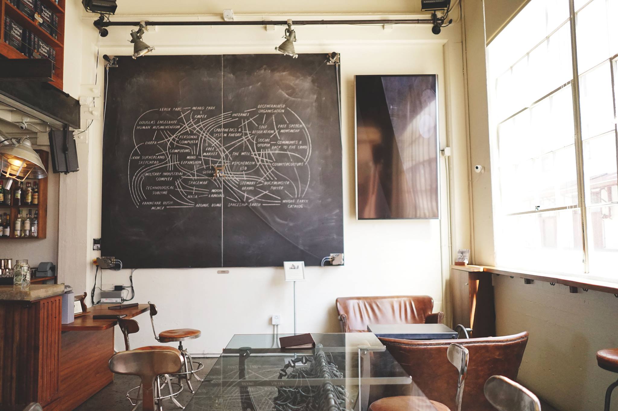 Say hello to Otto, The Interval's chalkboard drawing robot. Designed by Swiss artist Jürg it is a vector drawing machine. See Otto in action here .