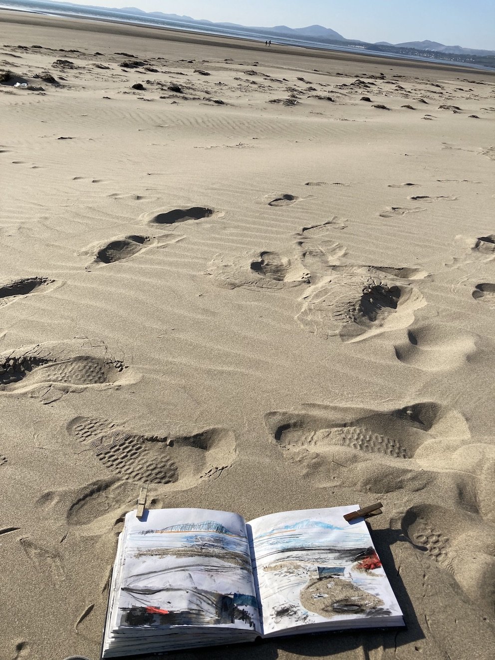 Sketchbook Harlech beach, Wales