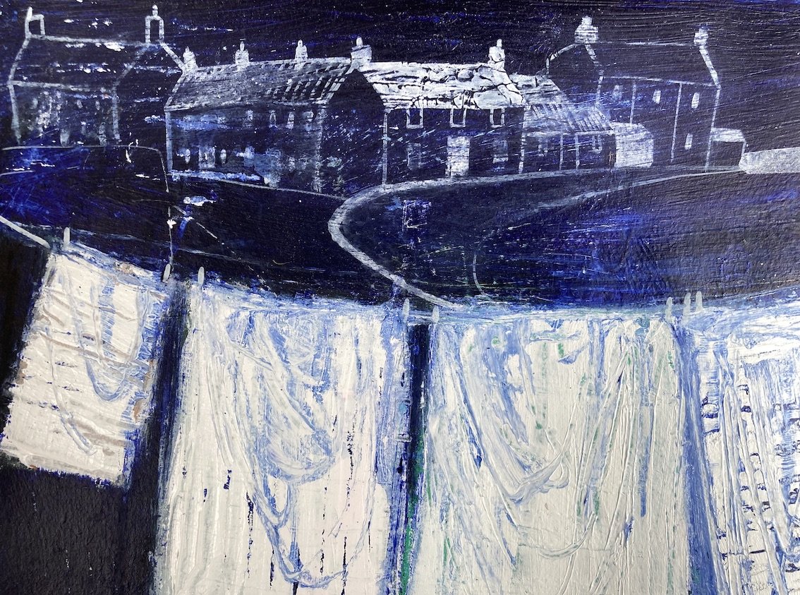 *MOONLIT WASHING AT THE HARBOUR 23 X 30.5 MIXED MEDIA ART DETAIL  copy.jpg