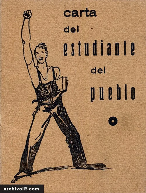 Bardasano: Carta del estudiante del pueblo  U.F.E.H.