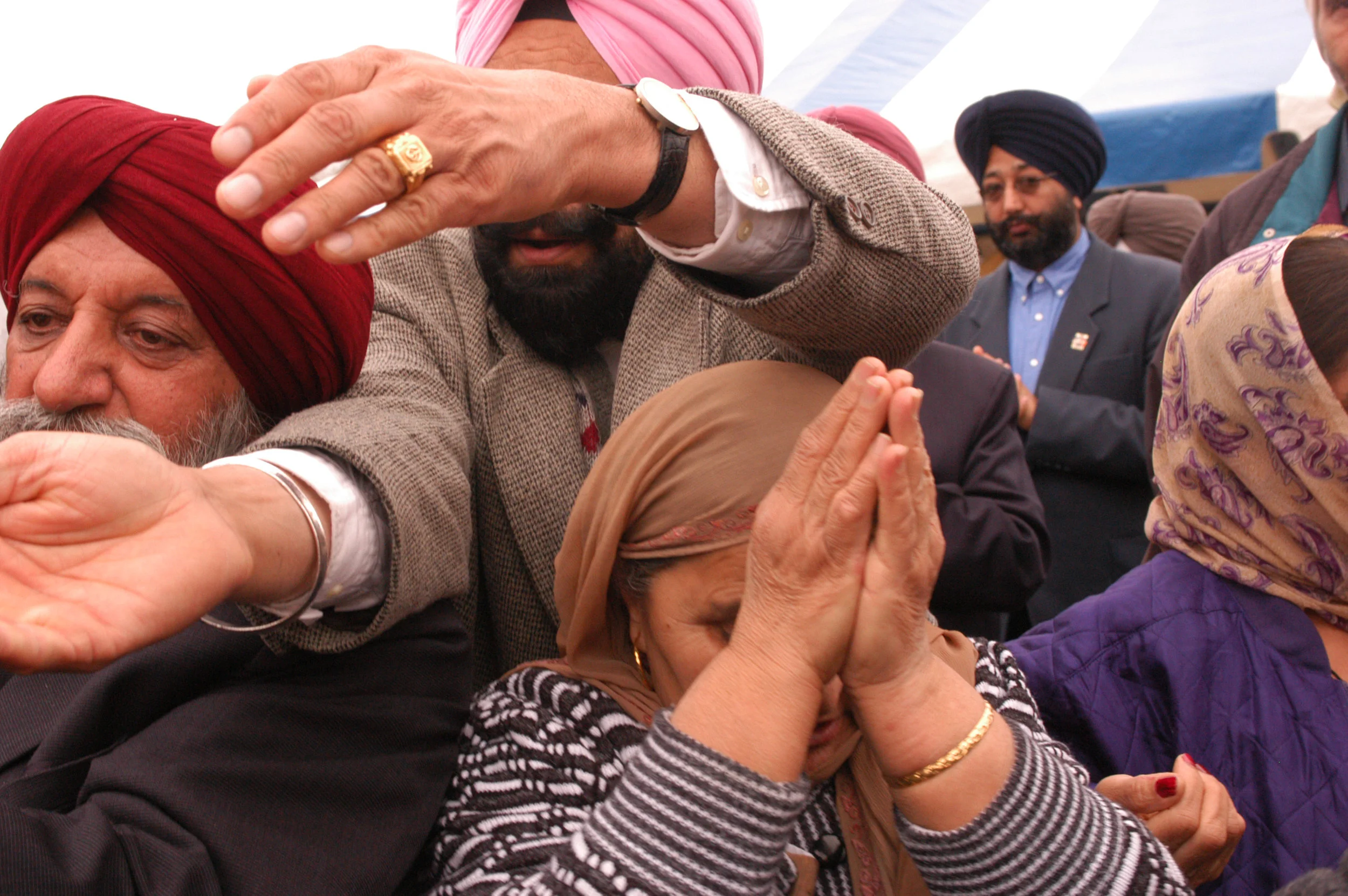  Members of the Gurdwara Sikh community of Richmond Hill Queens.&nbsp; 