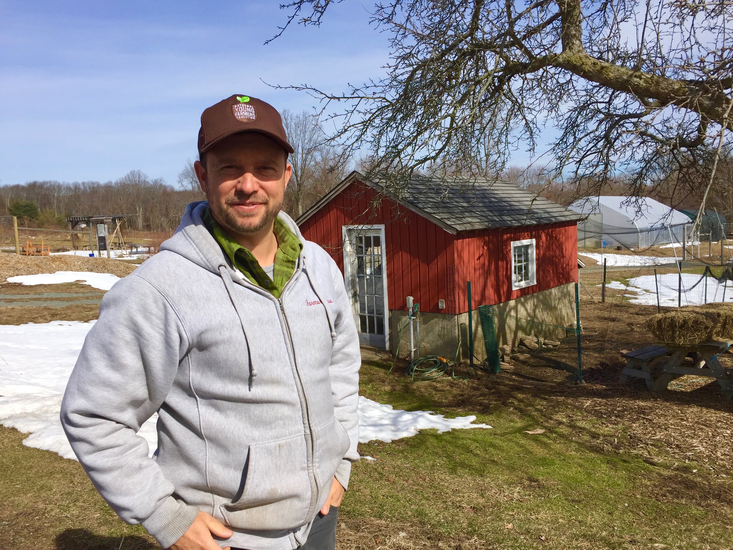 A sunny and strangely warm February day with Farmer Steve Munno of The Massaro Community Farm in Woodbridge, CT just minutes from the city of New Haven.