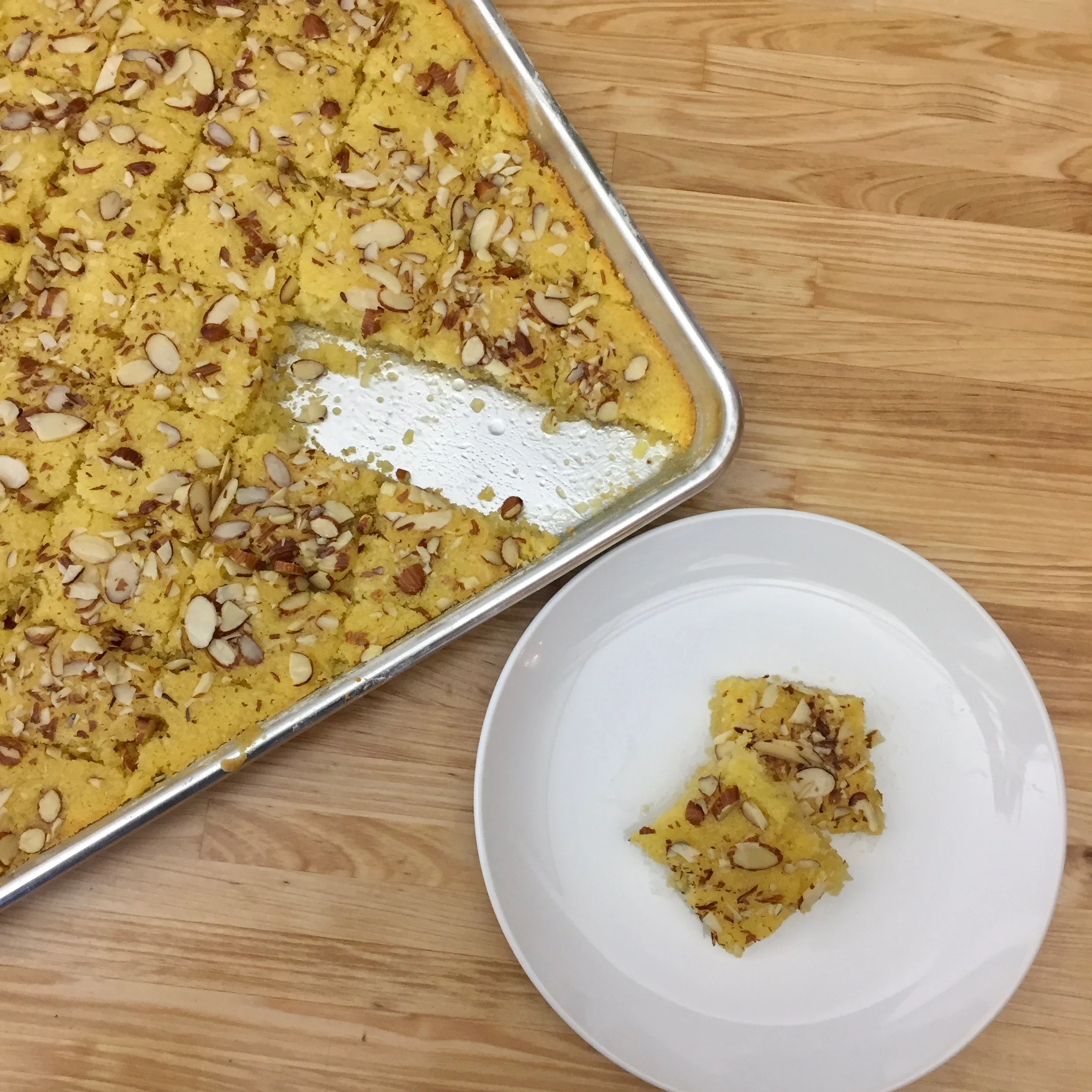 Basbousa Syrian Semolina Yogurt Cake — THE TABLE UNDERGROUND