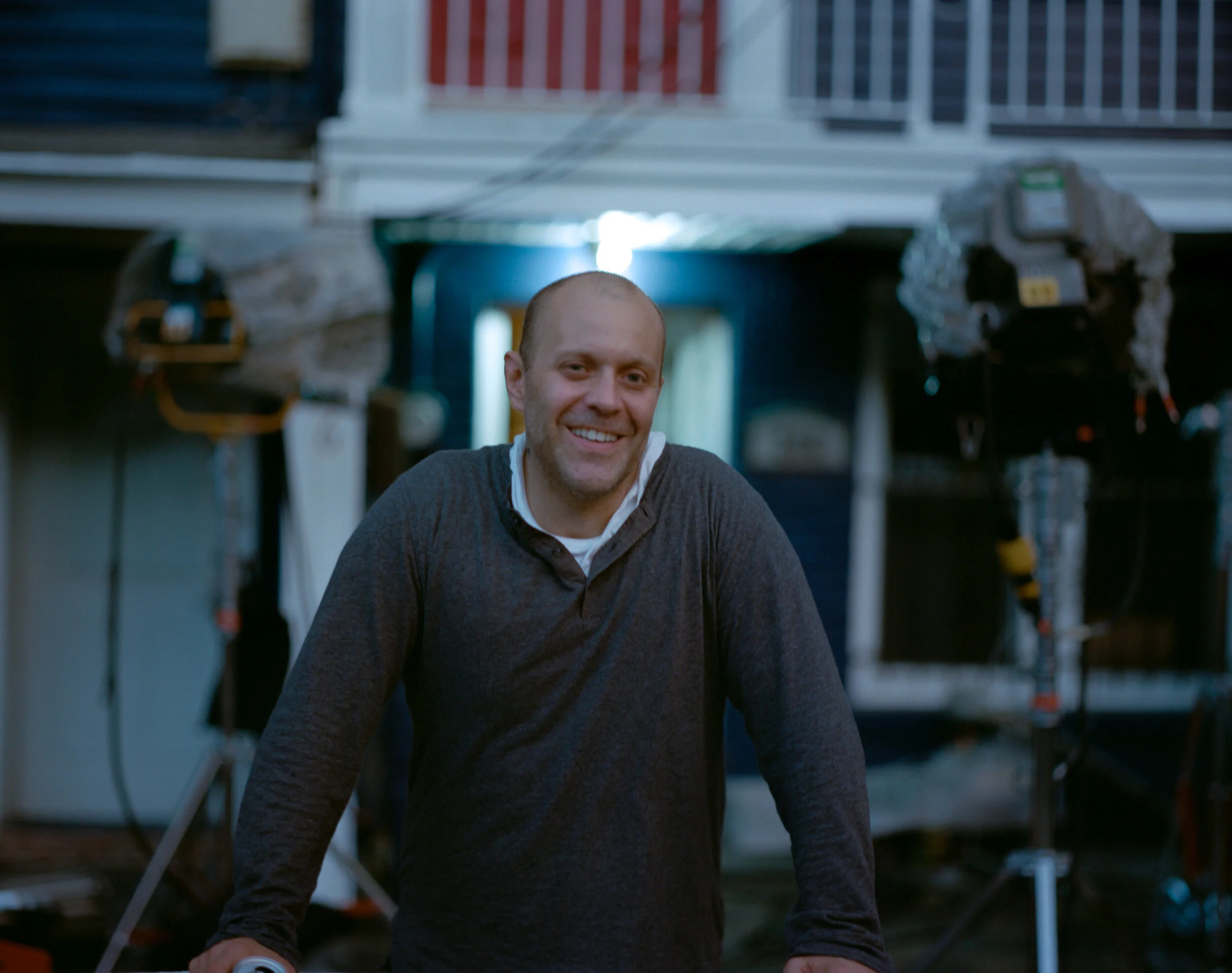 On set of Landing Home