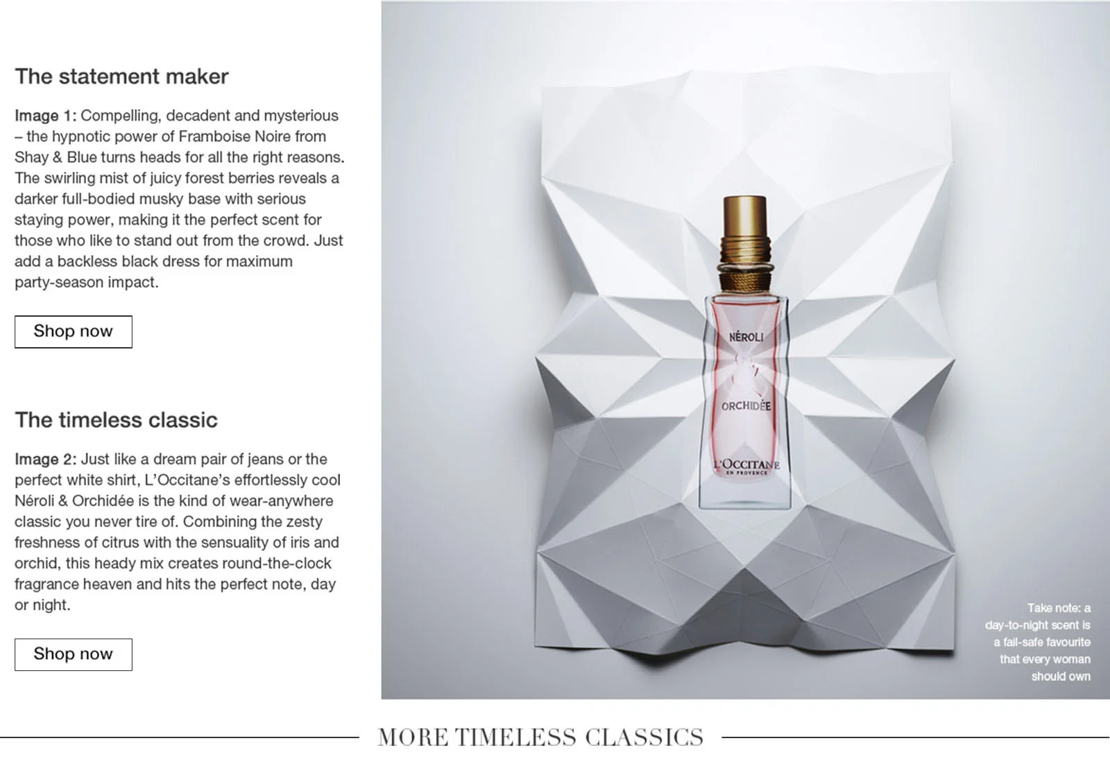 Marks and Spencer Fragrance digital editorial