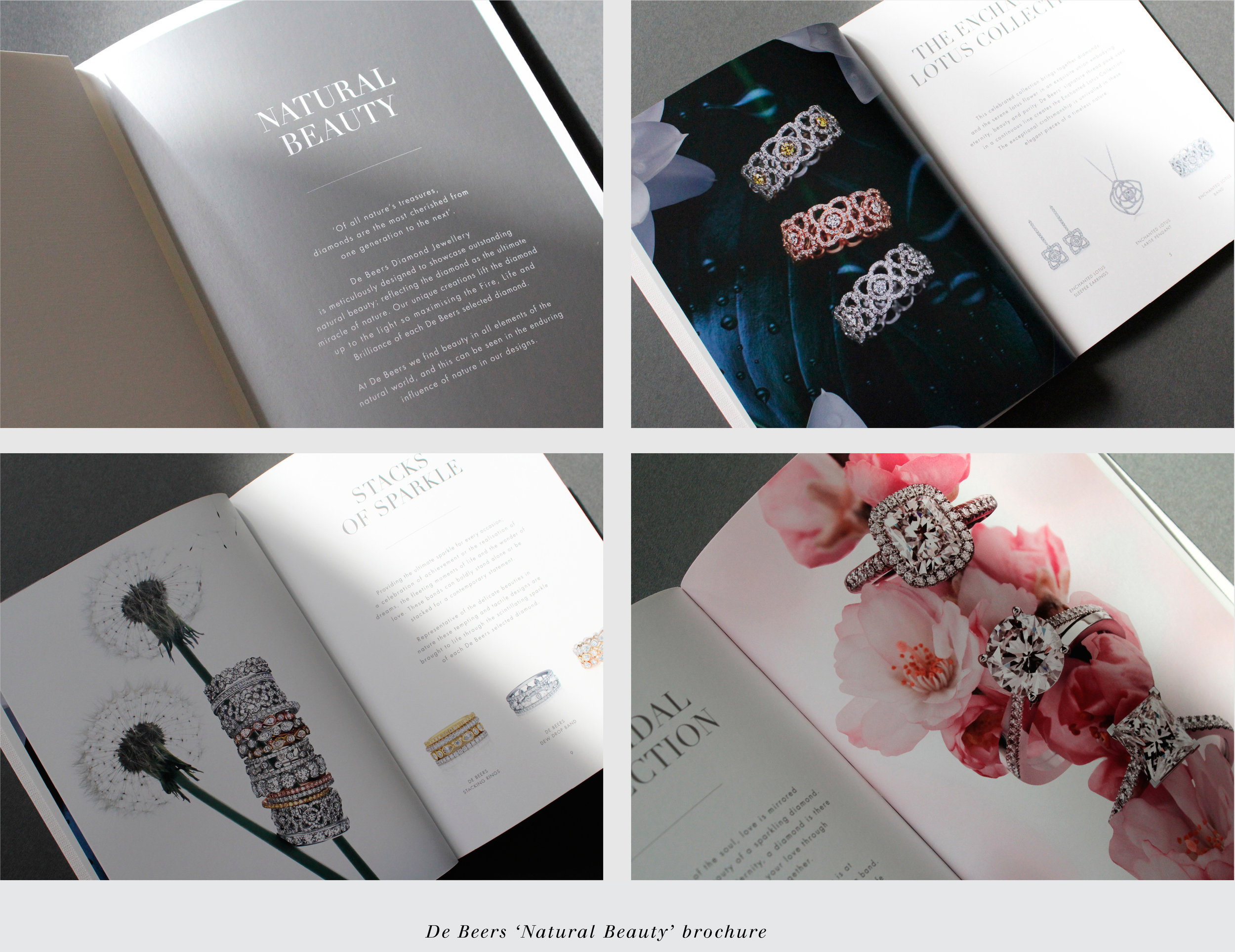 De Beers 'Natural Beauty' brochure direct mail