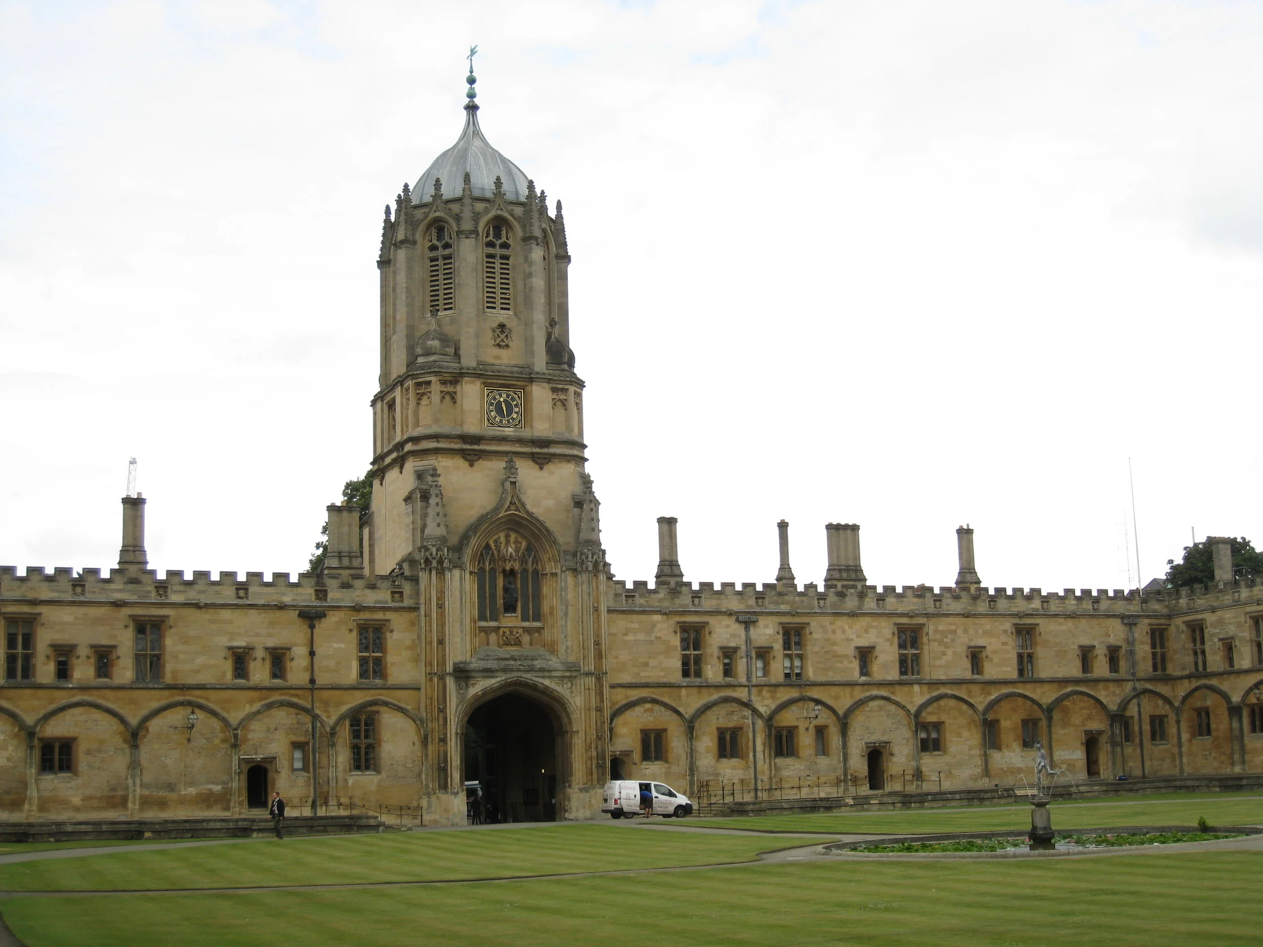  Christ Church College--Grounds and dorms towards main entrance 