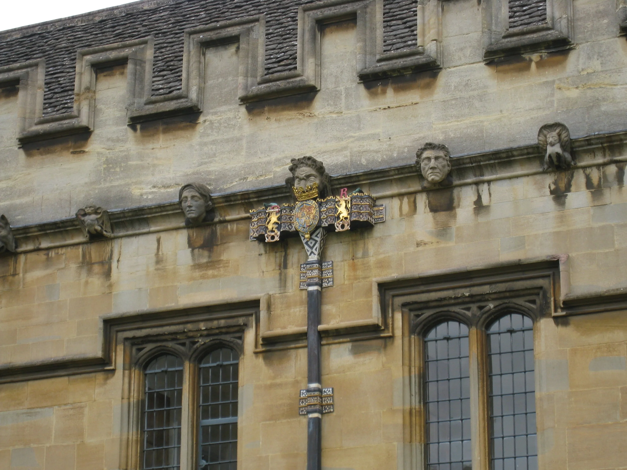  St. John's College--Quad--detail of crest 