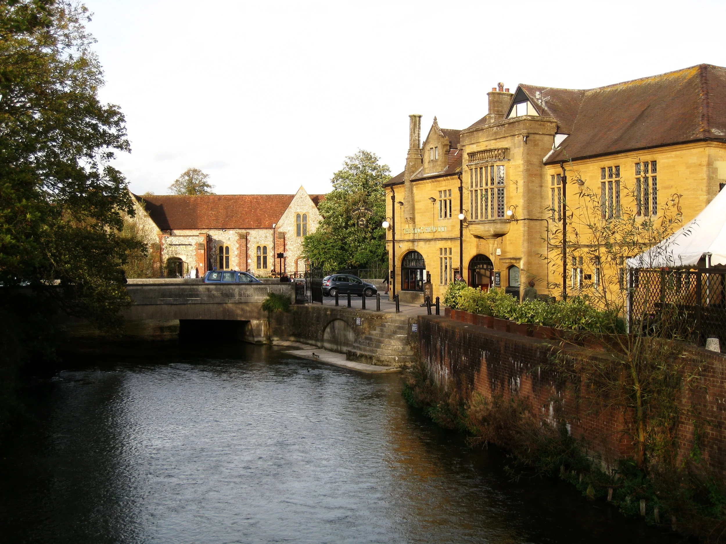  Salisbury--The Avon running in front of the King's Arms Inn 