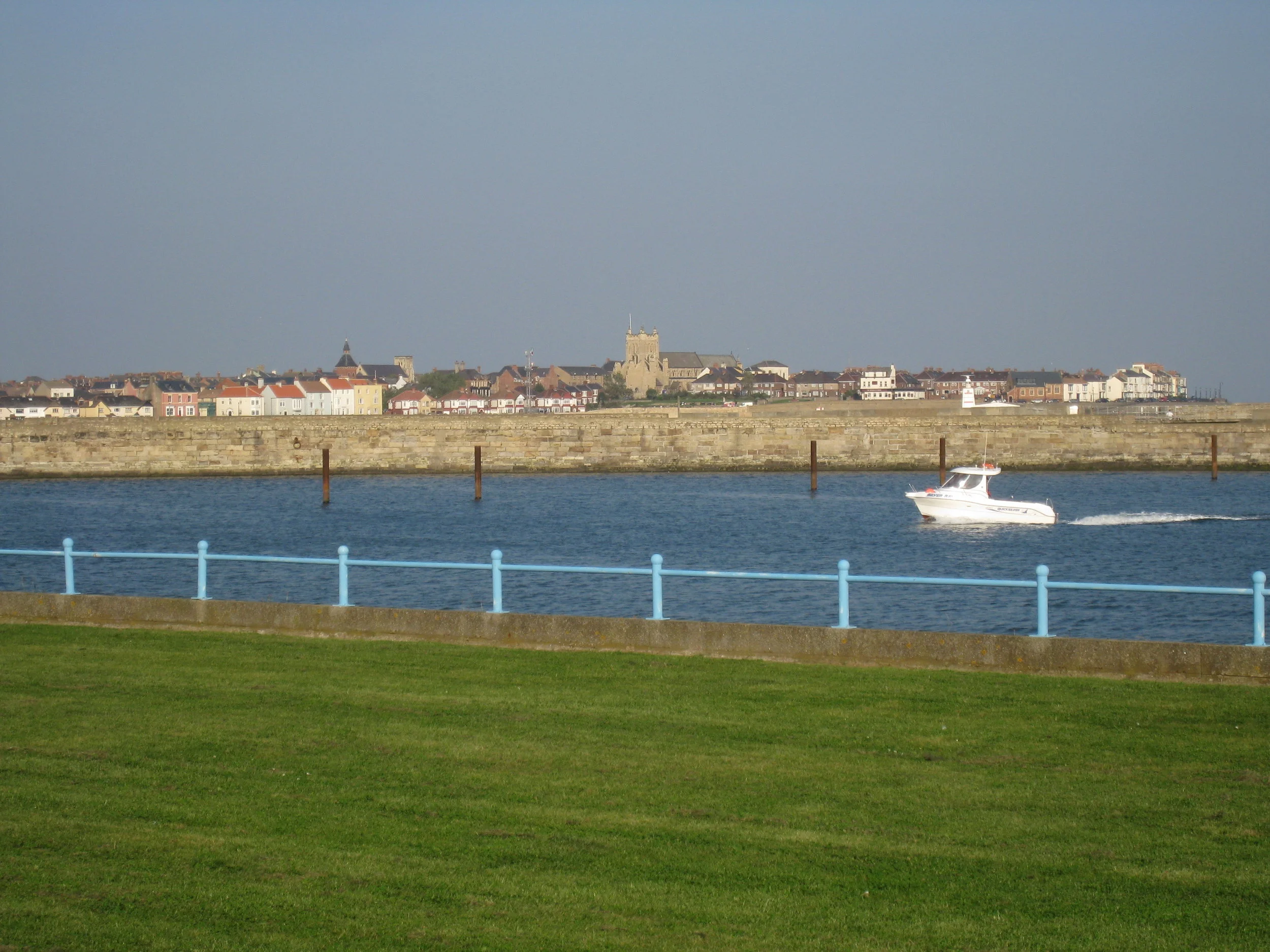  Hartlepool--Marina entrance looking towards The Headlands (St. Hilda's) 