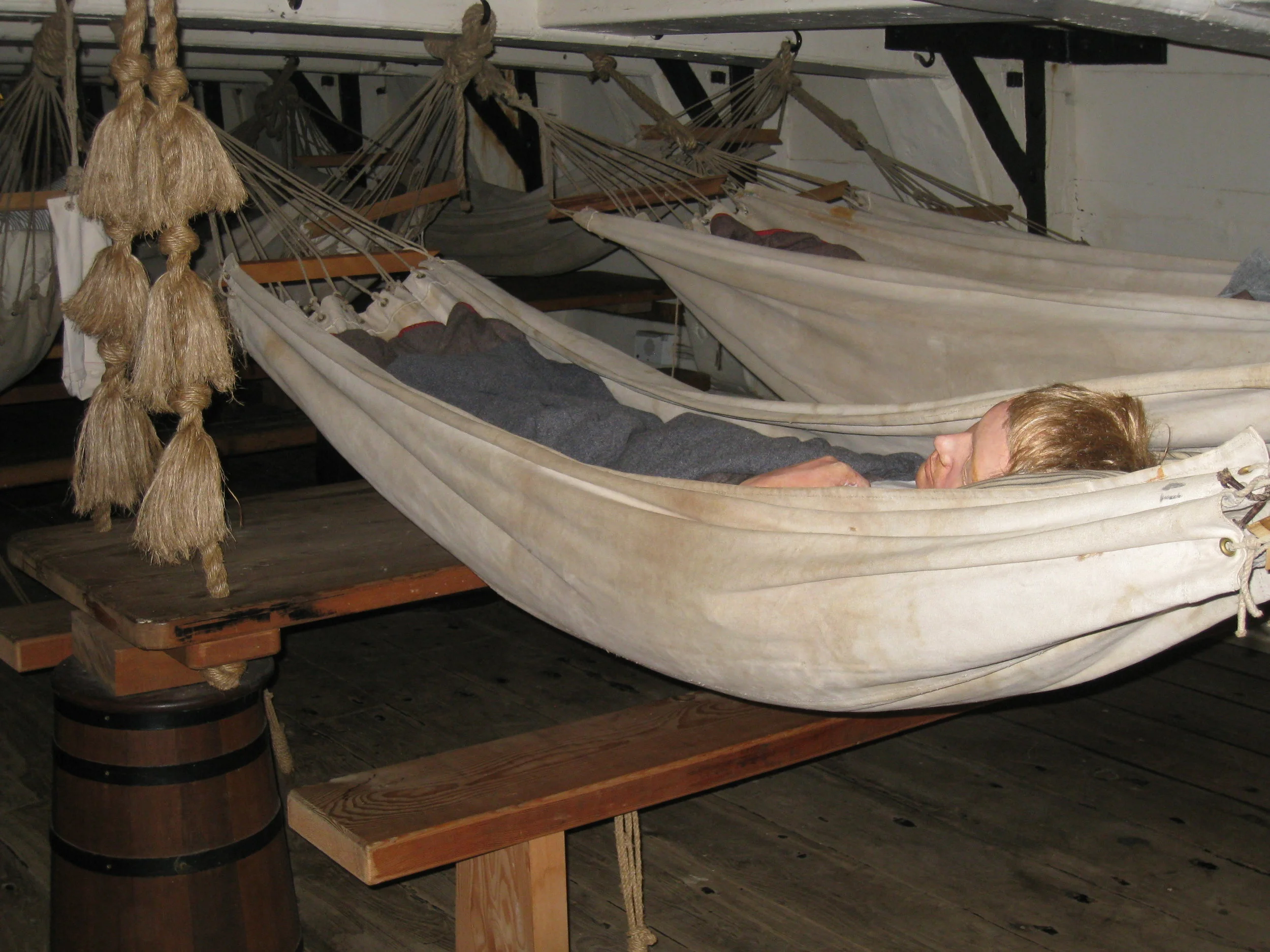  Hartlepool--The Trincomalee--Fully restored warship--Crew's sleeping quarters 