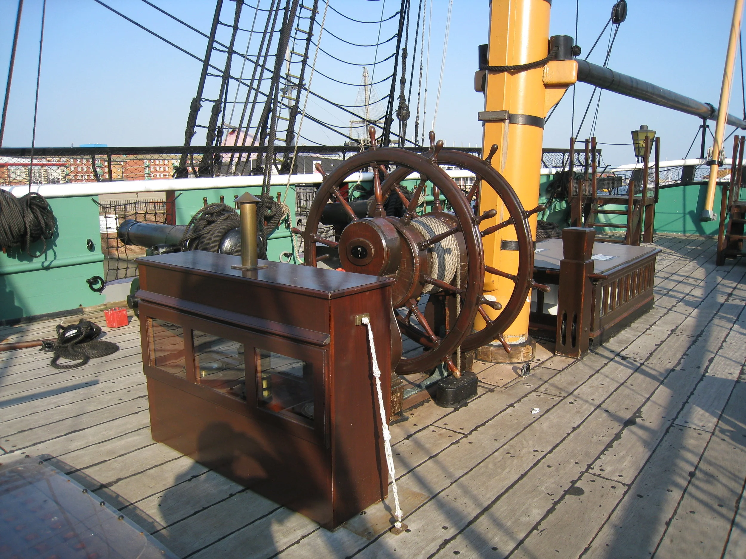 Trincomalee--Fully restored warship--Wheel and compass 