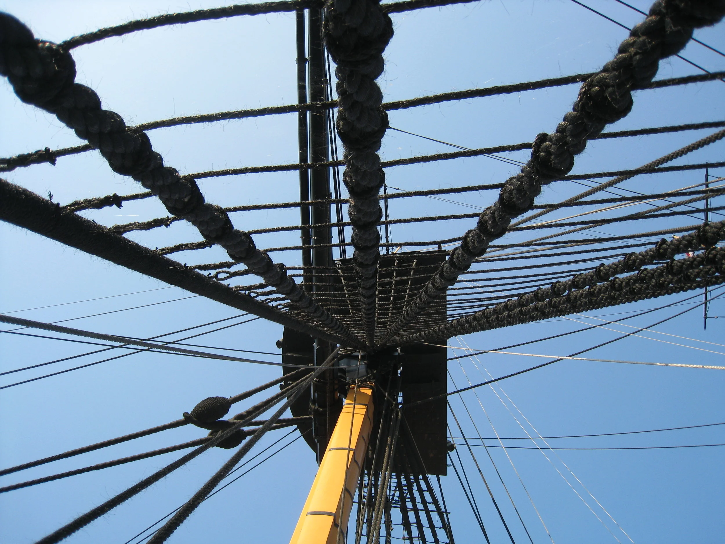  Hartlepool--The Trincomalee--Fully restored warship--Looking up to crow's nest from side 