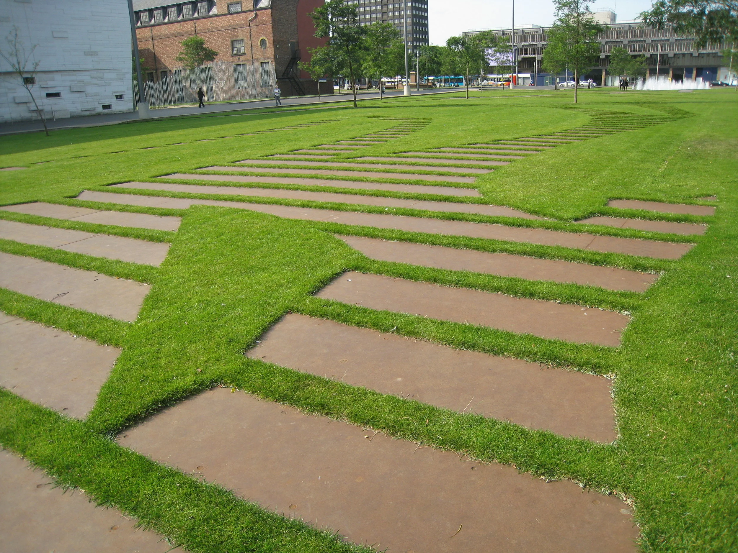  Middlesbrough--Detail of the plaza in front of the Middlesbrough Institute of Modern Art 