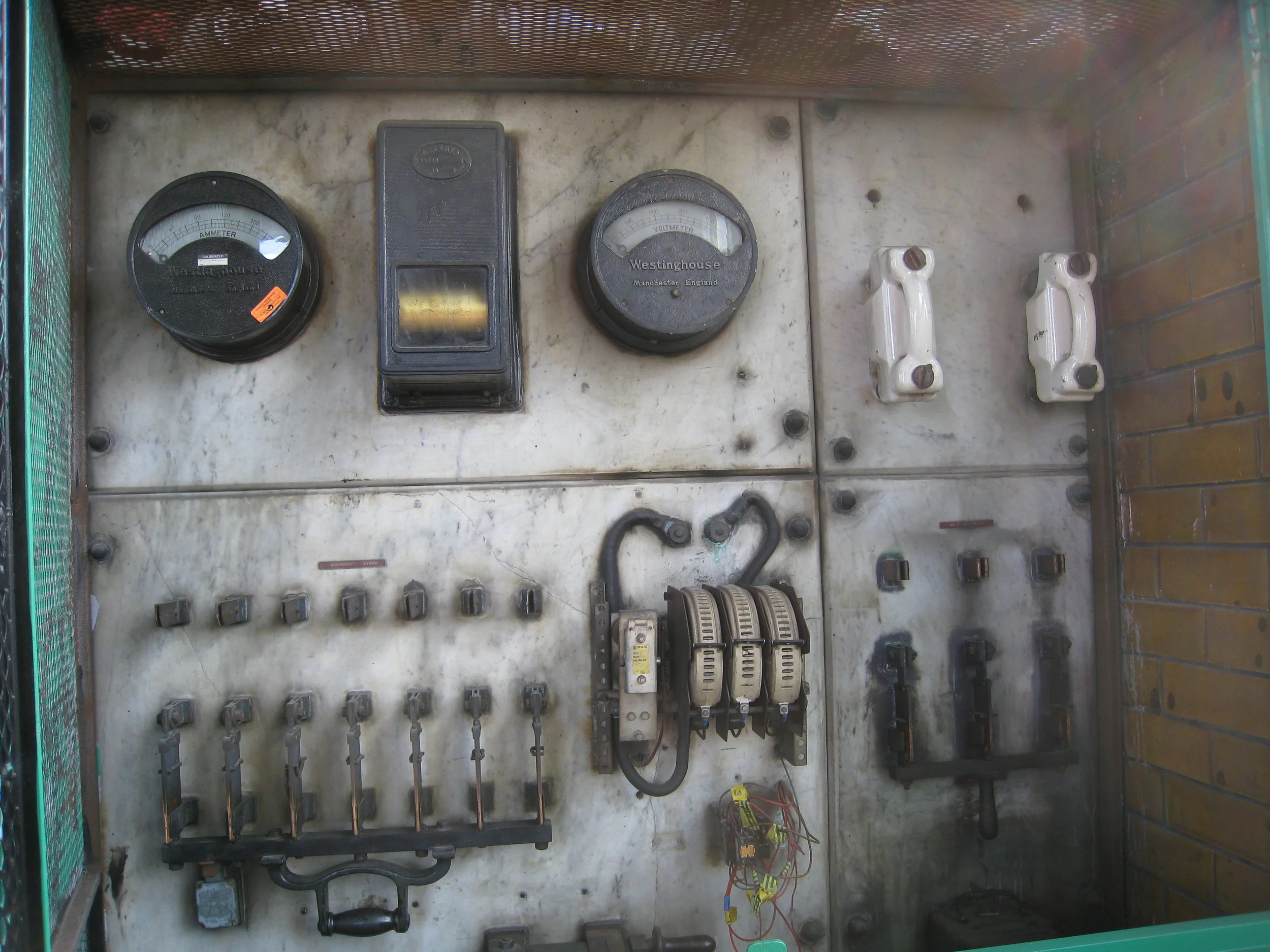  Middlesbrough--Transporter Bridge engine room--original electrical board 